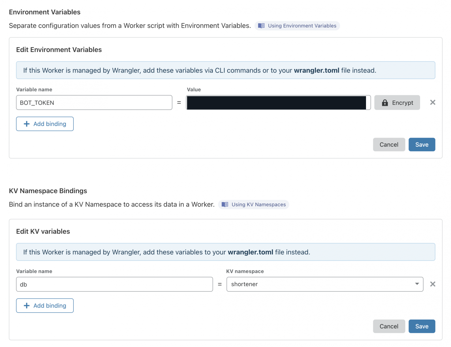 Worker settings