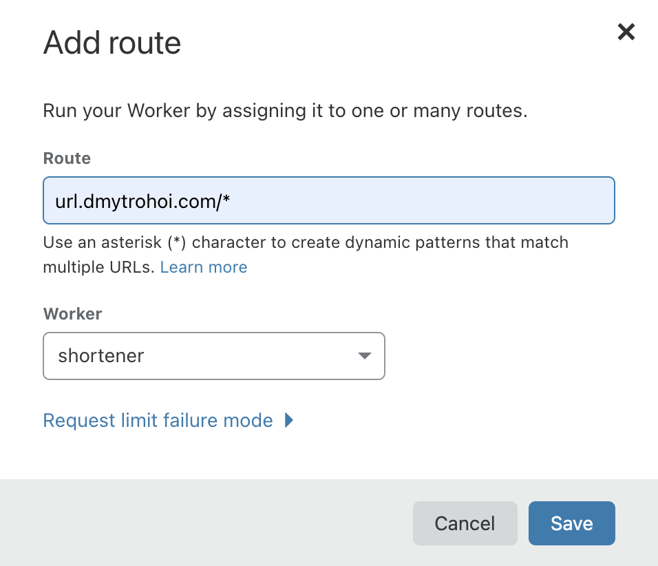 Adding a new redirect